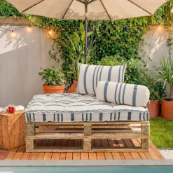 Cuscino per pallet da esterno rettangolare (120 x 80 cm) Nautira Cuscino Decorativo Per Esterno|Accessori E Cuscini