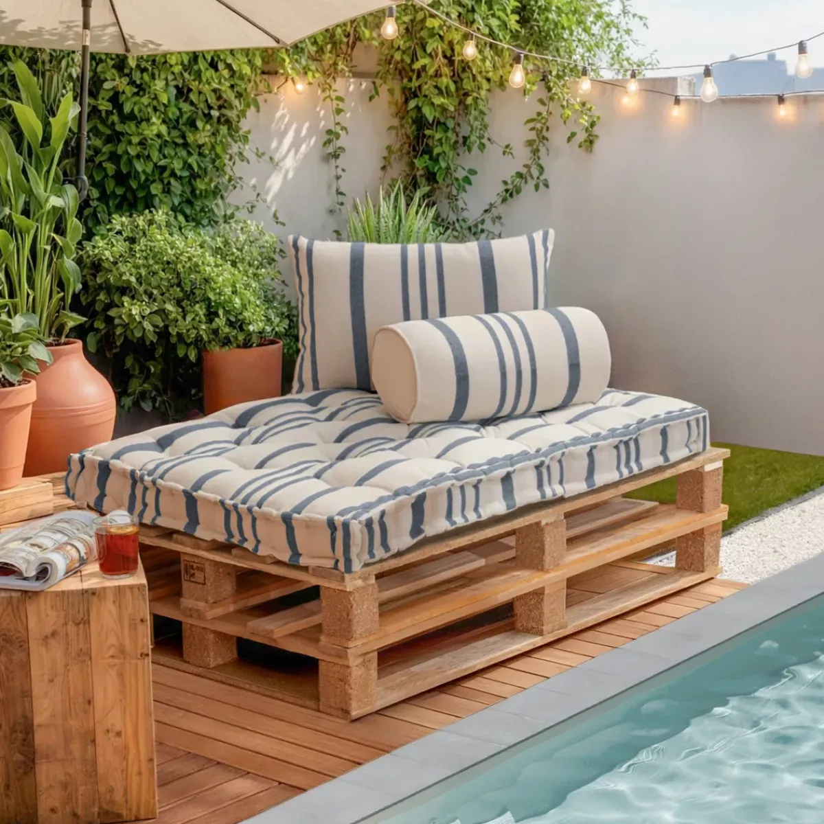 Cuscino per pallet da esterno rettangolare (120 x 80 cm) Nautira Cuscino Decorativo Per Esterno|Accessori E Cuscini