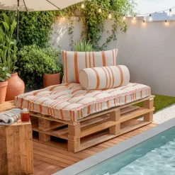 Hot Cuscino per pallet da esterno rettangolare (120 x 80 cm) Nautira Cuscino Decorativo Per Esterno|Accessori E Cuscini
