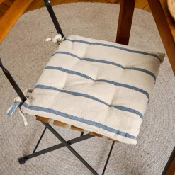 Sale Cuscino per sedia da esterno tela di cotone (40 x 40 cm) Ocealys Blu marino Cuscini Per Sedie E Poltrone|Accessori E Cuscini