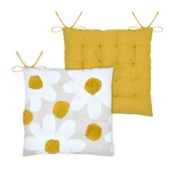 Sale Cuscino per sedia quadrato in cotone (38 x 38 cm) Camille Cuscini Per Sedia