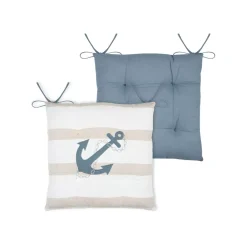 Sale Cuscino per sedia quadrato in cotone (38 x 38 cm) Nautical Cuscini Per Sedia
