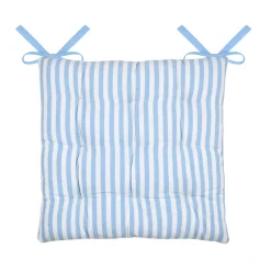 Clearance Cuscino per sedia quadrato in cotone (40 x 40 cm) Bardot Azzurro Cuscini Per Sedia