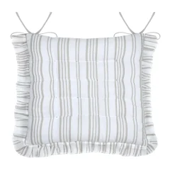 Sale Cuscino per sedia quadrato in cotone (38 x 38 cm) Joséphine Ecrù Cuscini Per Sedia