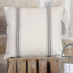 Sale Cuscino quadrato cotone (50 cm) Montauban Grigio Cuscini E Fodere
