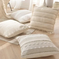 Best Cuscino quadrato cotone tessuto (60 x 60 cm) Atlas Cuscini E Fodere