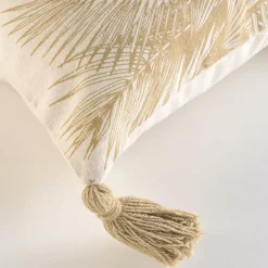 Cuscino quadrato cotone (45 x 45 cm) Dune Ecru Cuscini E Fodere