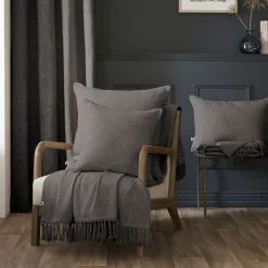 Cuscino quadrato cotone (45 x 45 cm) Sixtine Grigio ardesia