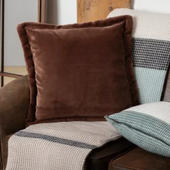 Outlet Cuscino quadrato flanella Cuddly Blu Cuscini E Fodere