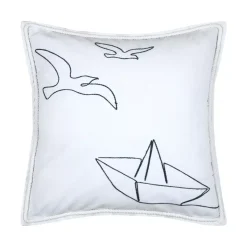 Cuscino quadrato in cotone Bordemer Cuscini E Fodere