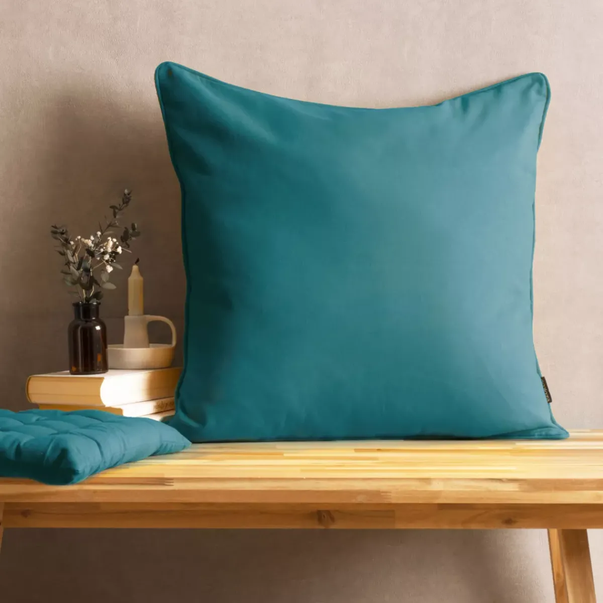 Hot Cuscino quadrato in cotone Pixel Blu Anatra Cuscini E Fodere