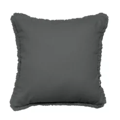 Cuscino quadrato in cotone (45 x 45 cm) Pixel frange Grigio Cuscini E Fodere