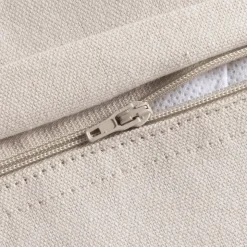 Cuscino quadrato in cotone (45 x 45 cm) Pixel con frange Beige