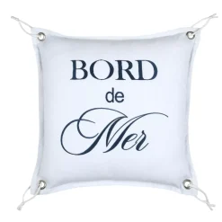 Cuscino quadrato in cotone (45 x 45 cm) Bordemer Bianco