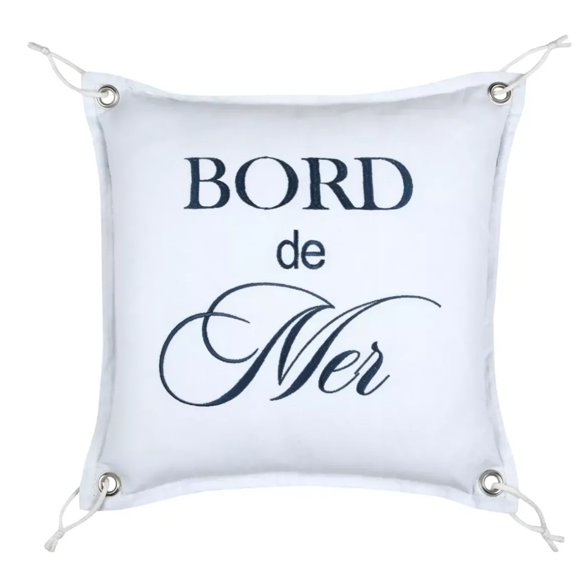 Cuscino quadrato in cotone (45 x 45 cm) Bordemer Bianco