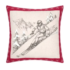 Cuscino quadrato in cotone (45 x 45 cm) Villard Grigio