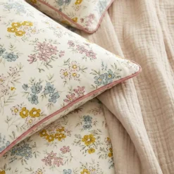 Sale Cuscino quadrato in garza di cotone Gaïa Aquarelle Multicolore Cuscini E Fodere