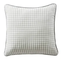 Online Cuscino quadrato in garza di cotone Gaïa vichy Verde eucalipto Cuscini E Fodere