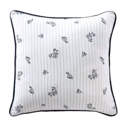 Clearance Cuscino Quadrato in Garza di Cotone Gaïa Iris Blu Cuscini E Fodere