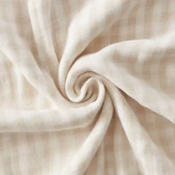 Cuscino quadrato in garza di cotone (45 x 45 cm) Gaïa vichy Beige