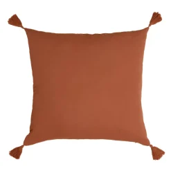Cuscino quadrato in garza di cotone (60 x 60 cm) Gaia Terracotta