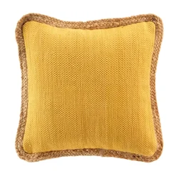 New Cuscino quadrato juta e cotone Akina Cuscini E Fodere