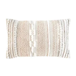Clearance Cuscino rettangolare cotone (30 x 50 cm) Blanca Beige Cuscini E Fodere