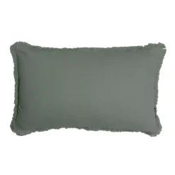 New Cuscino rettangolare in cotone (40 x 60 cm) Pixel con frange Cuscini E Fodere