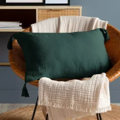 Discount Cuscino rettangolare in doppia garza di cotone (40 x 60 cm) Gaïa Cuscini E Fodere