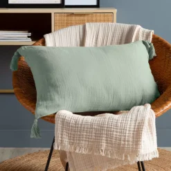 Online Cuscino rettangolare in garza di cotone (40 x 60 cm) Gaia Cuscini E Fodere
