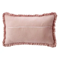 Cuscino rettangolare in garza di cotone (40 x 60 cm) Gaïa a righe Albicocca