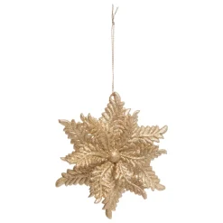 Decorazione da appendere di Natale (D11 cm) Fiore d'inverno Rame glitterato