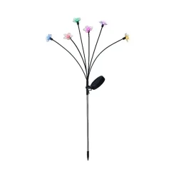 Decorazione luminosa Solare da infilare nel terreno (H70 cm) Flowers Multicolore