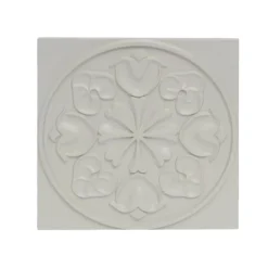 Decorazione murale in legno (L50 cm) Mandala Bianco