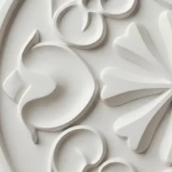 Decorazione murale in legno (L50 cm) Mandala Bianco