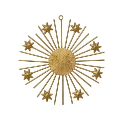 Decorazione natalizia da appendere in metallo (D15 cm) Luce di stelle Oro