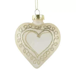 Decorazione natalizia da appendere (H10 cm) Cuore incantevole Trasparente