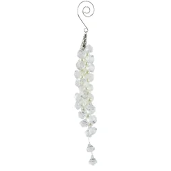 Decorazione natalizia da appendere (H15 cm) Diamanti di brina Trasparente
