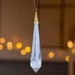 Decorazione natalizia da appendere (H19 cm) Prezioso stalattite Trasparente