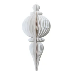 Decorazione natalizia da appendere in carta (H80 cm) con chiusura magnetica Bianca