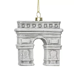 Decorazione Natalizia Sospesa (H16 cm) Arco di Trionfo Grigio