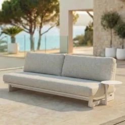 Best Divano da giardino in alluminio a Long Beach Bianco cenere e beige Tavolini Da Giardino, Divani