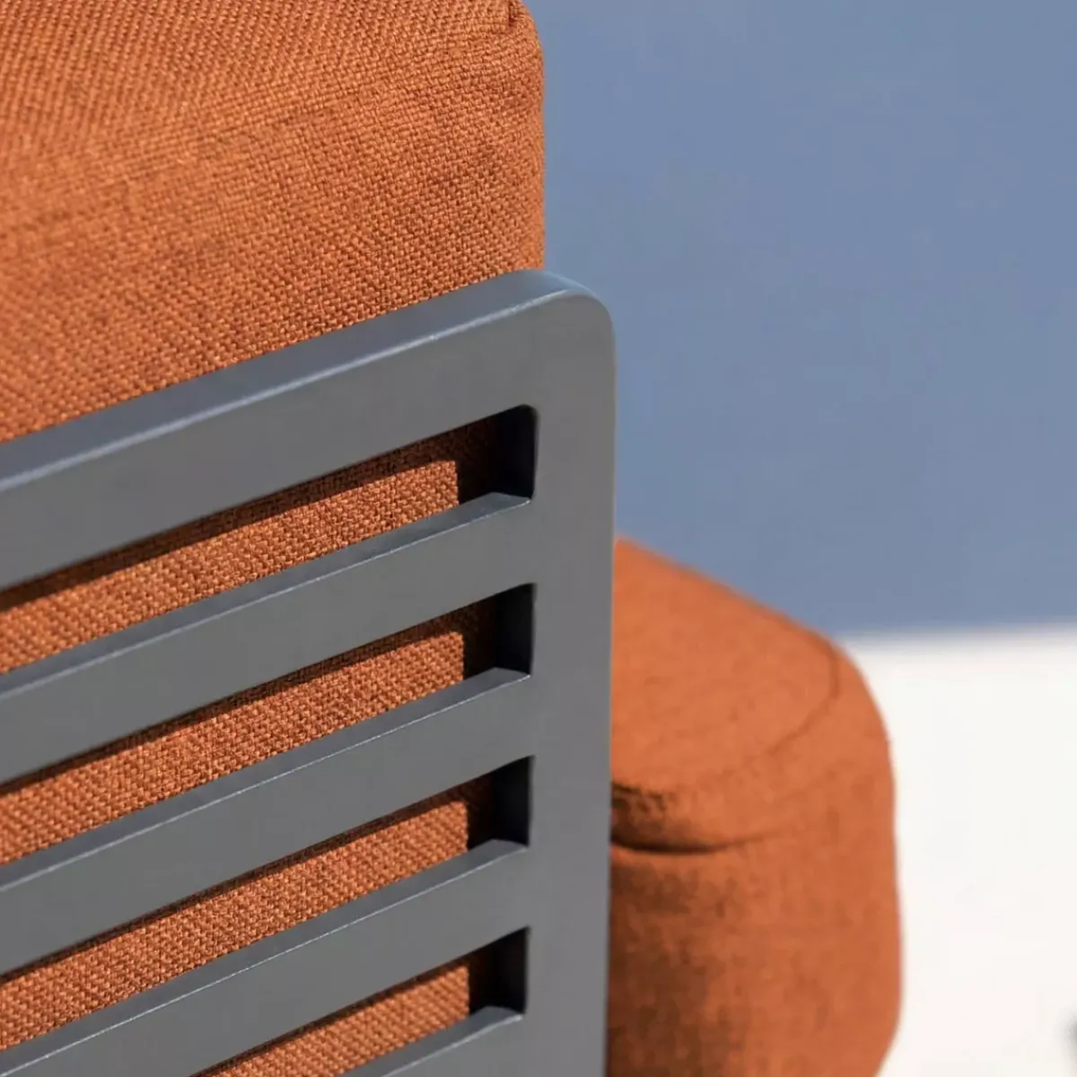 Sale Divano da giardino in alluminio Monte Carlo Grigio antracite e terracotta Tavolini Da Giardino, Divani
