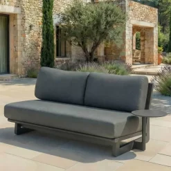 Online Divano da giardino in alluminio 2 posti Long Beach Grigio Tavolini Da Giardino, Divani