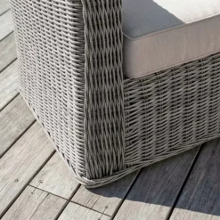 Best Divano da giardino in resina intrecciata 2 posti Calvi Grigio e tortora Tavolini Da Giardino, Divani