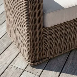 Hot Divano da giardino in resina intrecciata 2 posti Calvi Seppia e tortora Tavolini Da Giardino, Divani