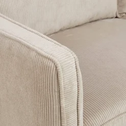 Divano diritto 2 posti in velluto a coste (169 cm) Owen Beige