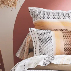 Discount Federa cuscino a rullo cotone (L200 cm) Niagara Castagna Federe Cuscino Letto