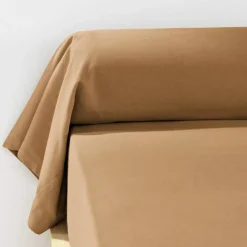 Federa cuscino a rullo flanella di cotone (L185 cm) Théa Federe Cuscino Letto
