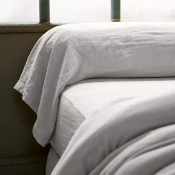 Sale Federa cuscino a rullo garza di cotone (L185 cm) Gaïa Grigio nuvola Federe Cuscino Letto